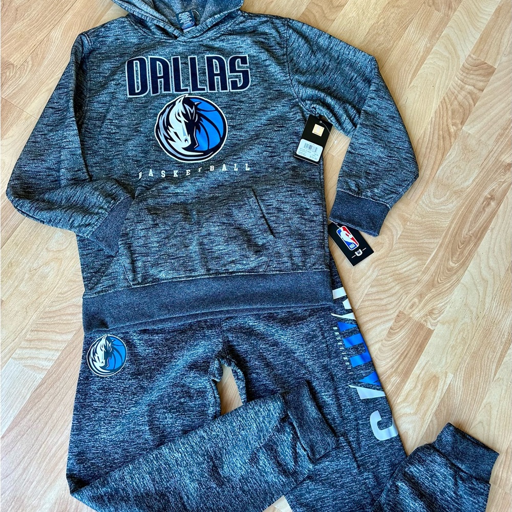Dallas Mavericks Hoodie and Sweatpants Set - Gray